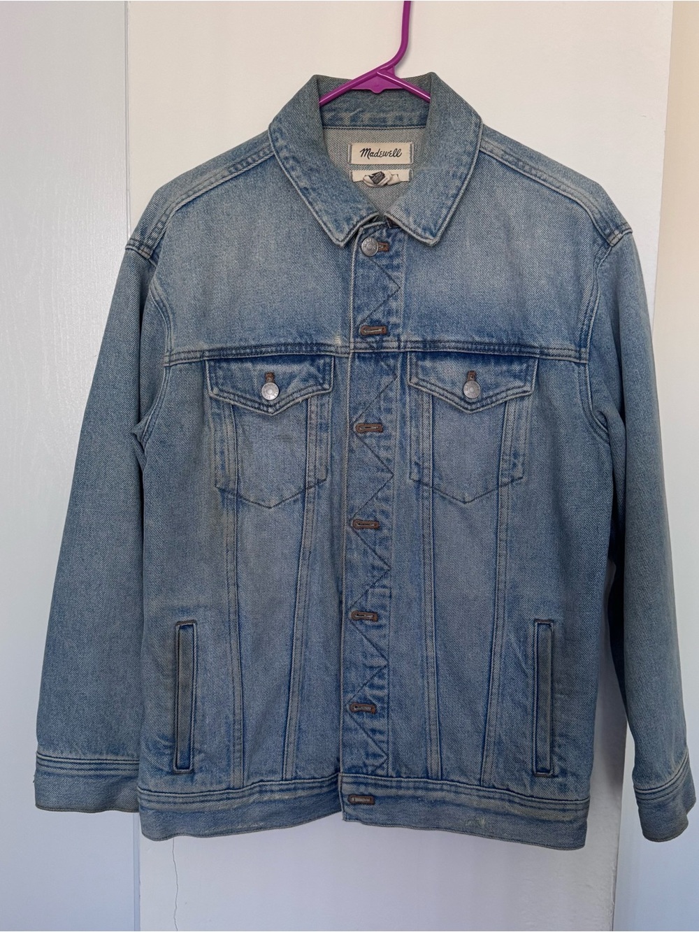 Madewell The Oversized Trucker Jean Jacket in Akenside Wash